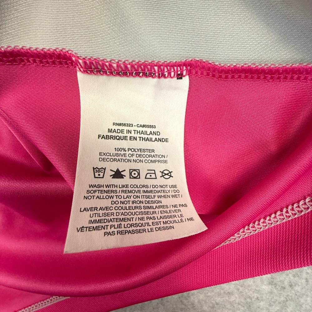 Nike Dri-Fit Golf Polo Shirt Mens Large Pink Gray Short Sleeve - Picture 4 of 9